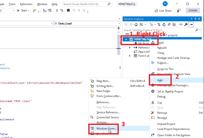 VB.NET MySQL: Create Login Form
