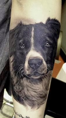 foto de tatuagem de cachorro no braço