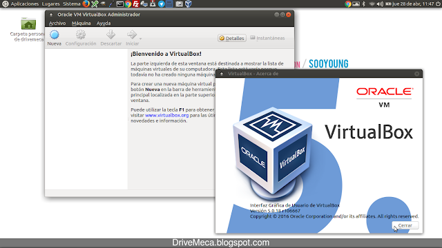 DriveMeca instalando Virtualbox en Linux Ubuntu 16.04 LTS paso a paso