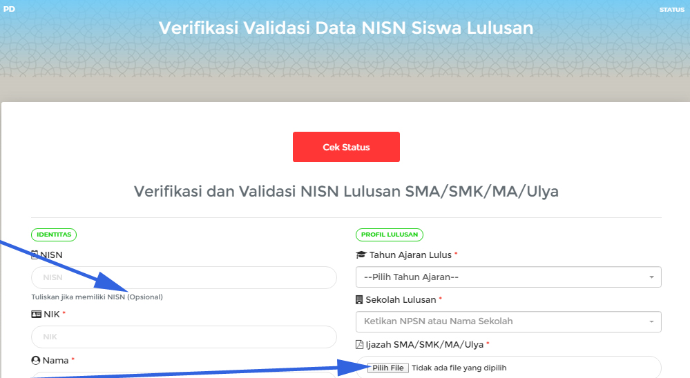 Panduan Verval Dan Ajukan Nisn Bagi Peserta Didik Lulusan Sma Smk Ma Ulya Dadang Jsn