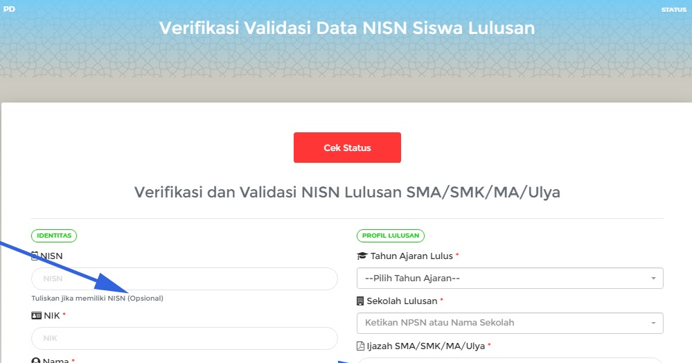 Panduan Verval Dan Ajukan Nisn Bagi Peserta Didik Lulusan Sma Smk Ma Ulya Dadang Jsn