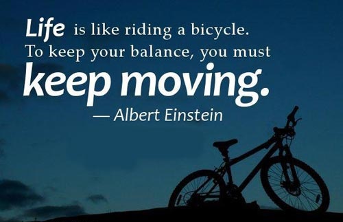 Motivation Quotes : Life is like riding a bicycle - Kshitij Yelkar