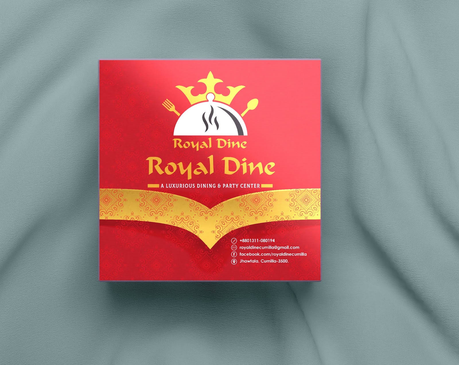 Restaurant Parcel Box or Food Delivery Box with Creative Design OVERPRINT