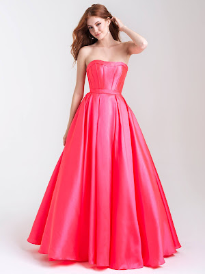 Strapless Prom Dresses madison James Pink Color