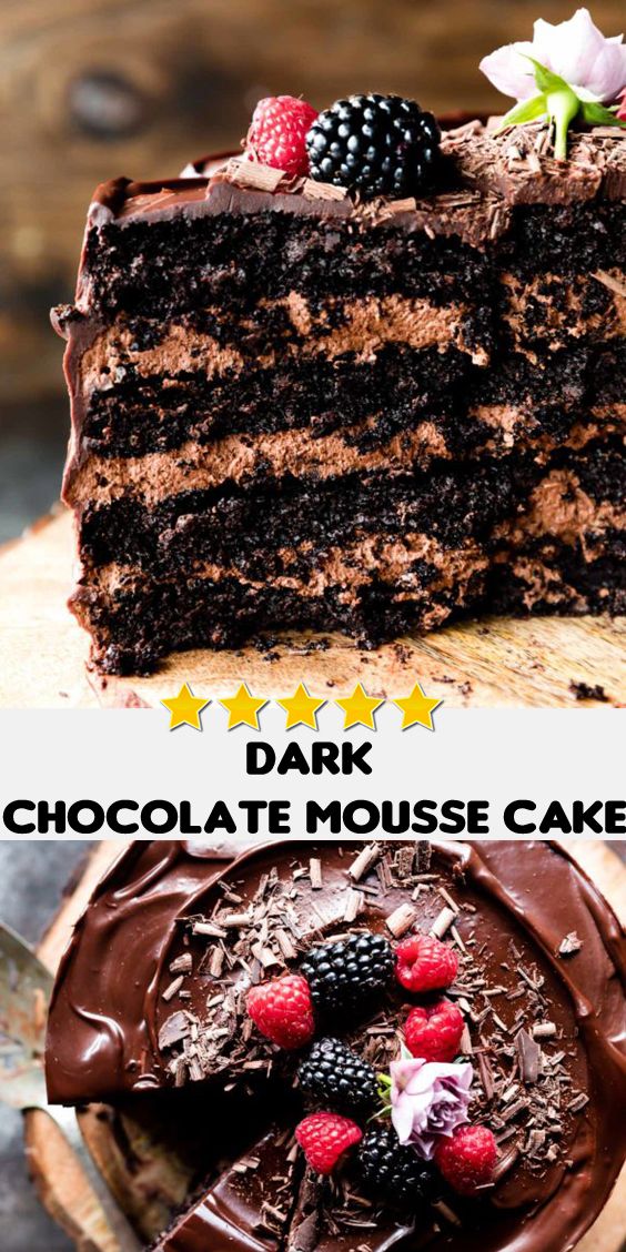 Dark Chocolate Mousse Cake Recipe Sample Menus Diet