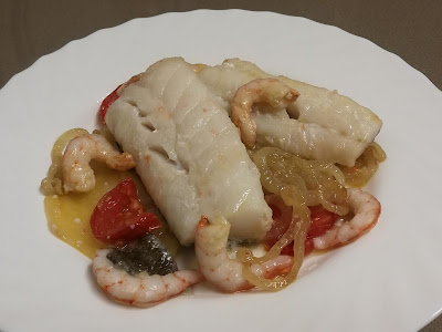 Bacalao Al Horno Con Gambas
