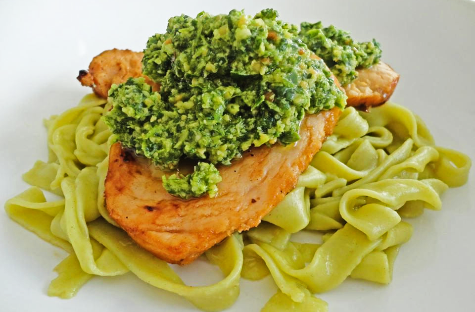 Swordfish with Anchovy & Parsley Pesto Recipe