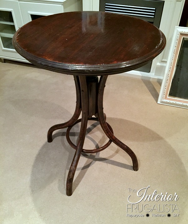 Bentwood Pedestal Cafe Table (The Makeover That Made Me Nauseous