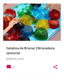 gelatina colorida, sem sabor, para brincadeira sensorial