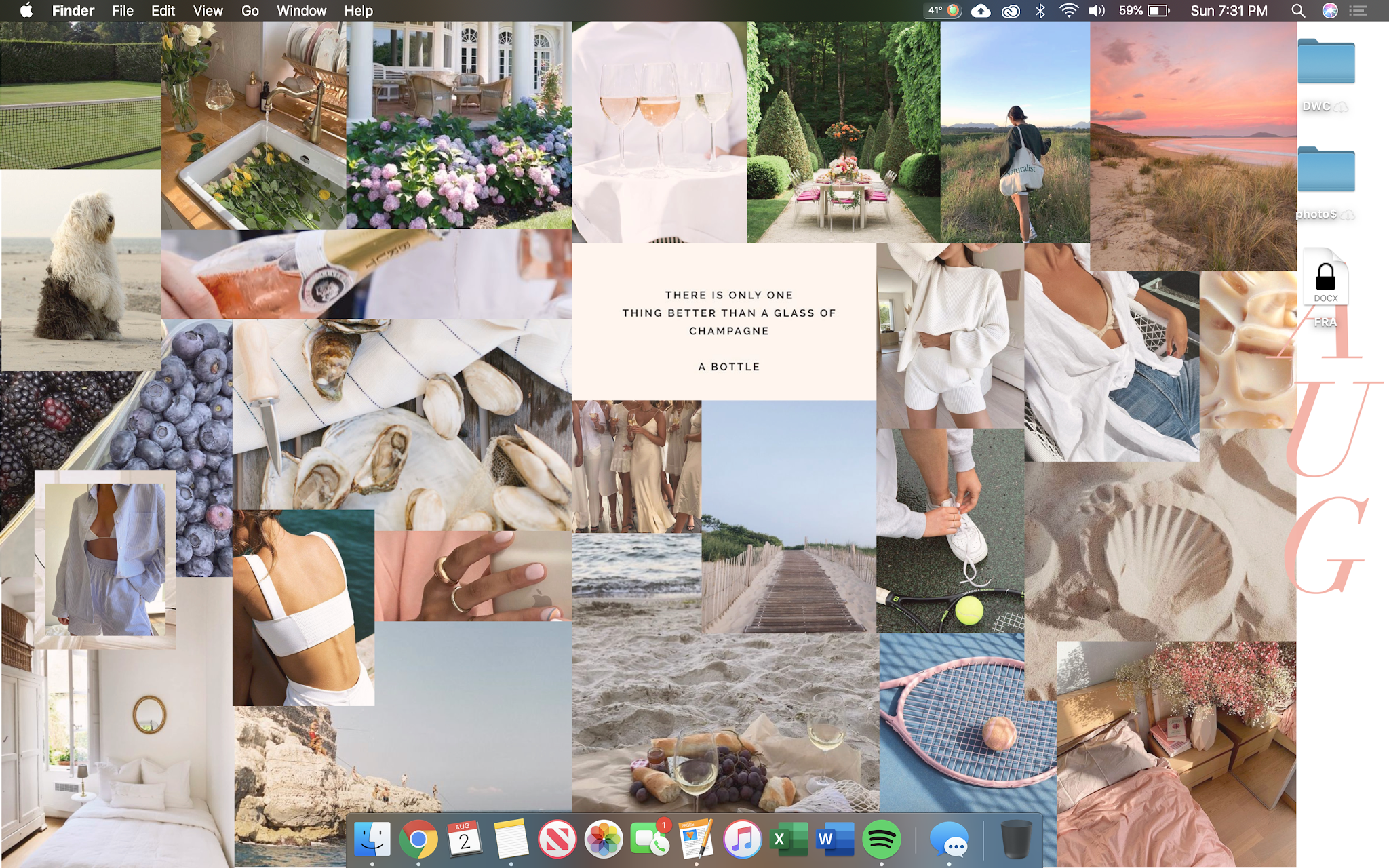 Luxury Mood Board Collage for all devices, Macbook, Microsoft, Chromebook,  and more for wallpaper/desktop use.