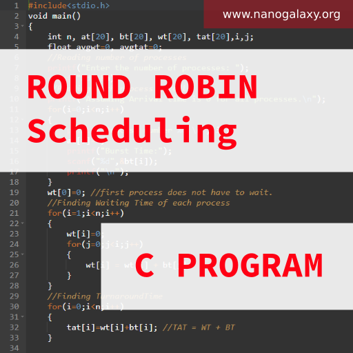 C Program to Simulate Round Robin CPU Scheduling Algorithm (With Detailed Comments Simplest