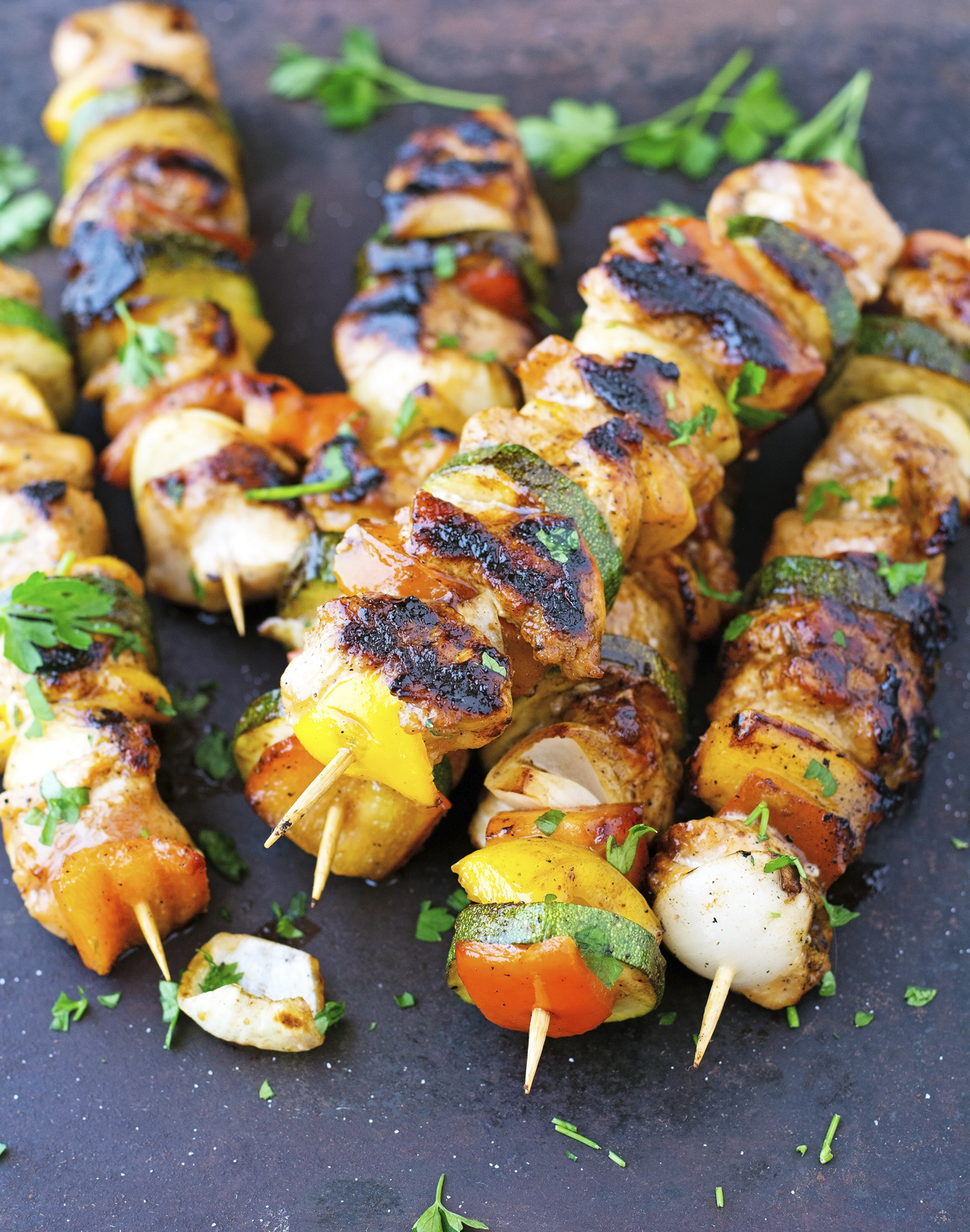 The Iron You Honey Glazed Chicken and Veggie Kabobs