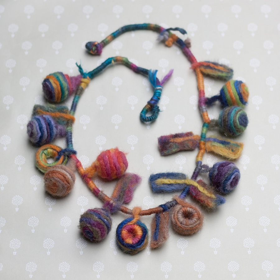 rRradionica Needle felted wool necklaces