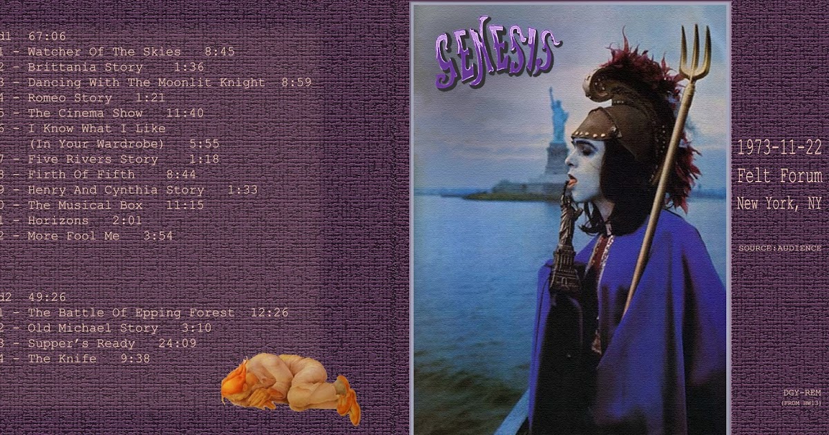 PLUMDUSTY'S PAGE Genesis 19731122 Felt Forum New York, NY(BURP 006)