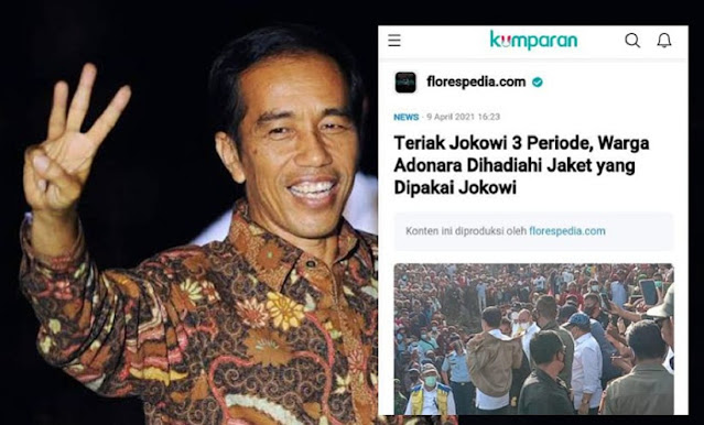 Di Lokasi Bencana, Jokowi Kampanye Tiga Periode