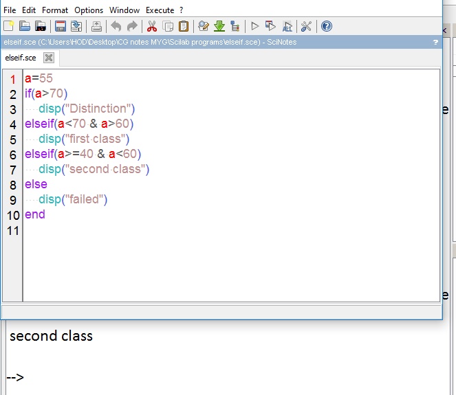 ALRUMTECH: Scilab Control statements and Loops