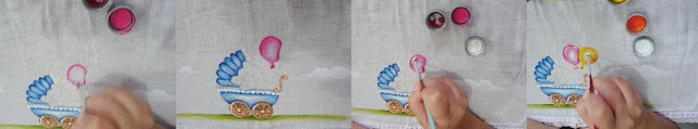 Pintura em tecido fralda passo a passo