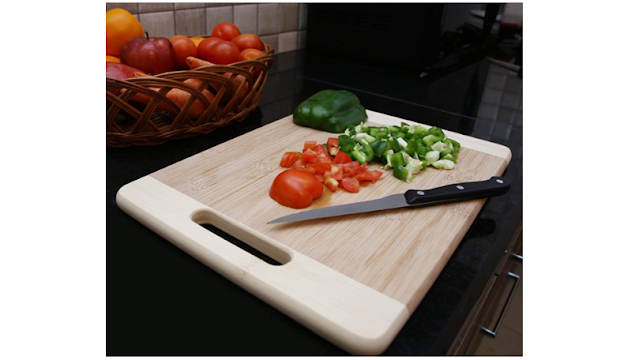 Jinzifeng Bamboo/Wooden Kitchen Chopping Cutting Board with Handle Cutlery Accessories