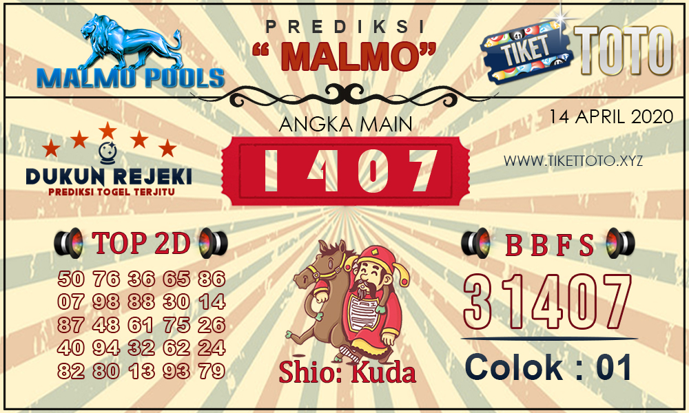 Prediksi Togel MALMO TIKETTOTO 14 APRIL 2020