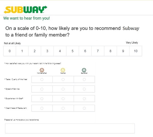 tellsubway cookie survey www.subway.com survey
