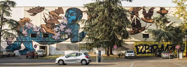 Street Art Collaboration By Ericailcane and Bastardilla For Festival Filosofia In Modena, Italy. 2