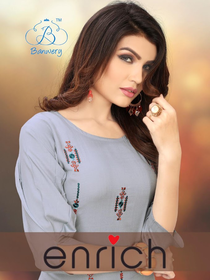 Banwery Enrich rayon kurtis wholesaler