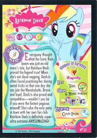 My Little Pony Rainbow Dash Series 1 Trading Card