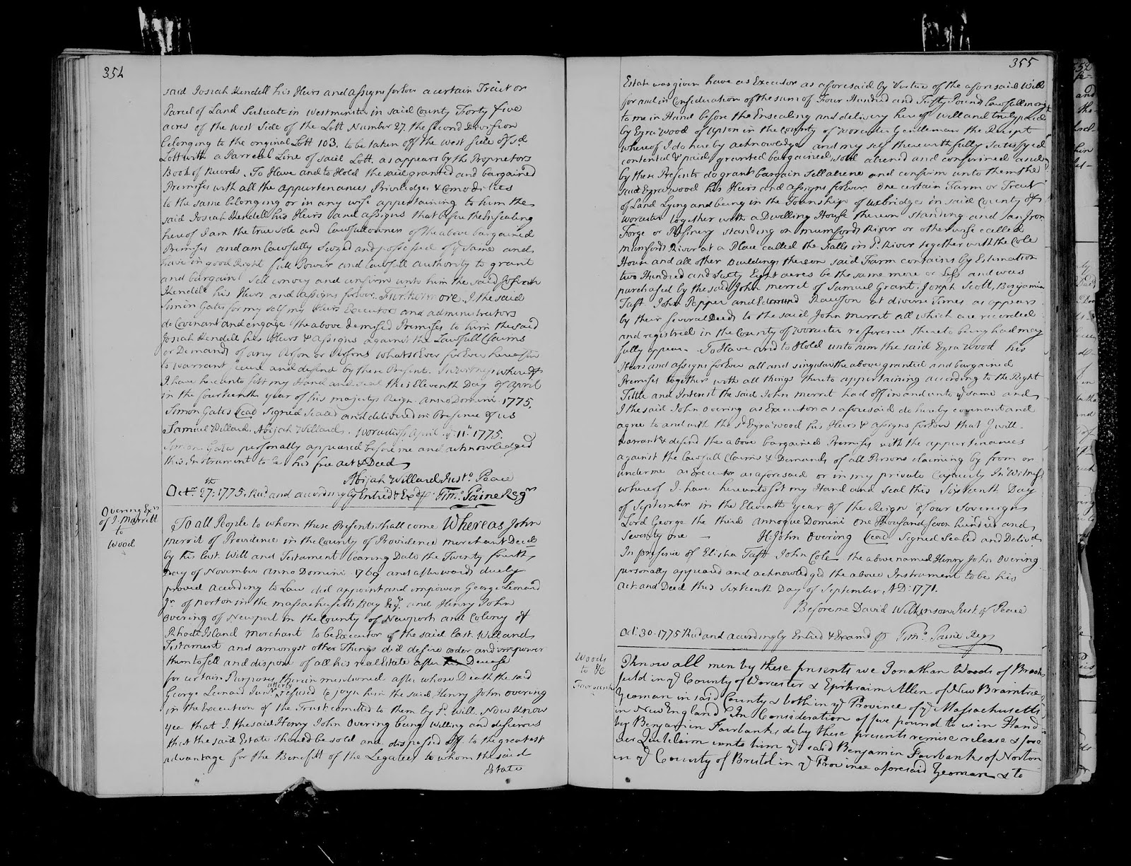 GeneaMusings Amanuensis Monday 1775 Deed of Simon Gates Selling