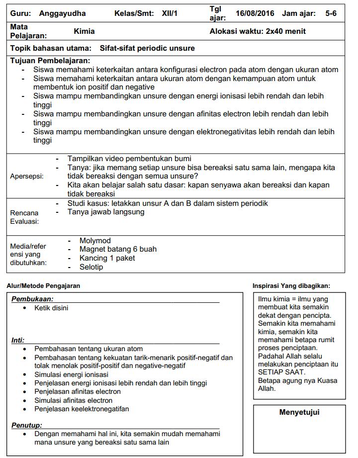 Contoh Rpp 1 Lembar Lengkap Dengan Penilaian Formatif Pptv IMAGESEE