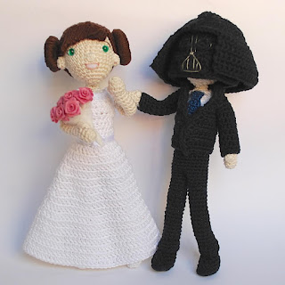 Novios de amigurumi con disfraces de Star Wars Novios de amigurumi con disfraces de Star Wars