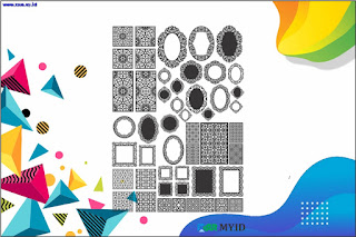 Kumpulan desain frame artistic ornamen vintage .CDR