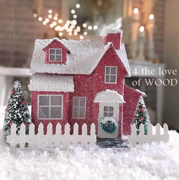 4 the love of wood 12 MINI CHRISTMAS HOUSE DISPLAYS for the holidays
