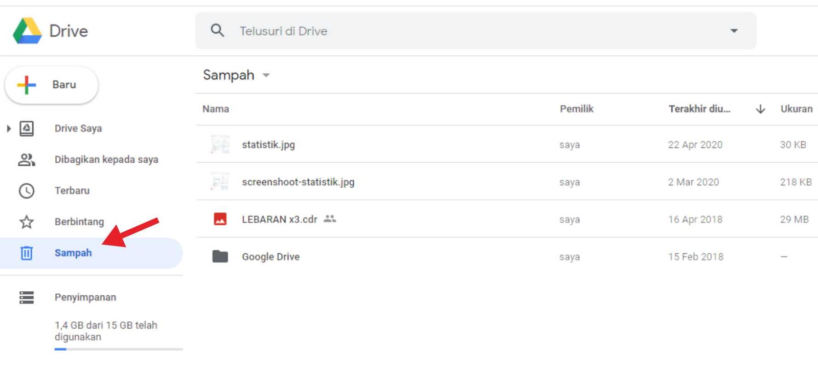 Cara Menghapus File di Google Drive