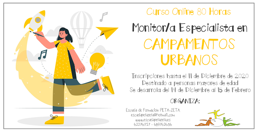 Curso Online Monitor/a Especialista en Campamentos Urbanos