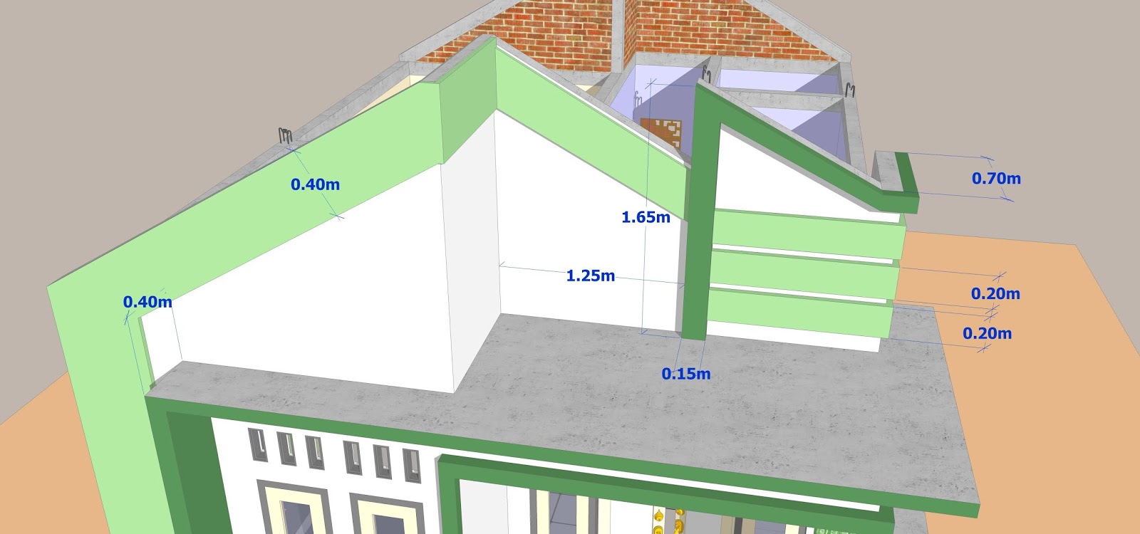 DESAIN Rumah Minimalis Sederhana 5x7 meter 2 Kamar