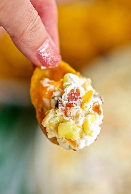 Cracked Out Corn Dip - OMG! SO good! Corn, cream cheese, sour cream, cheddar, bacon and Ranch. I took this to a party and it was the first thing to go! Can make ahead and refrigerate until ready to eat. Our FAVORITE dip! YUM!