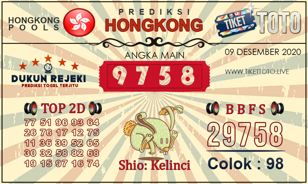Prediksi Togel HONGKONG TIKETTOTO 09 DESEMBER 2020