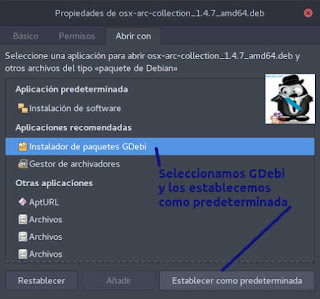 Esbuntu Instalar paquetes .deb con Gdebi