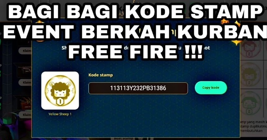 Bagi Bagi Kode Stamp Free Fire Event Idul Adha Gratis Area