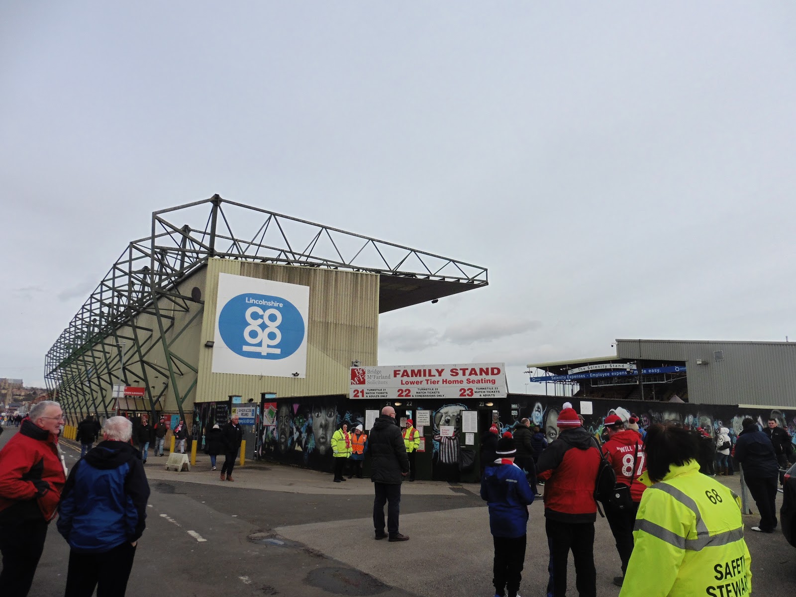 The Rainham End. Sincil Bank Lincoln City