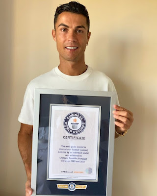 Ronaldo hold the guineas world record of 111 goals