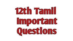 12th Tamil Important Questions 