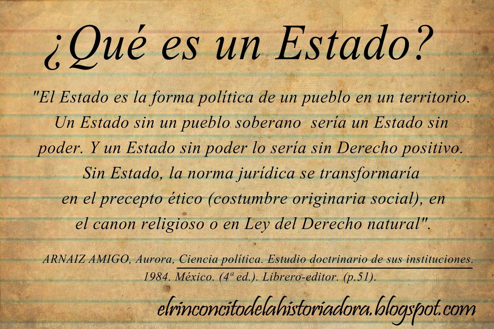 El rinconcito de la historiadora Concepto Estado. El rinconcito de la historiadora Concepto Estado.