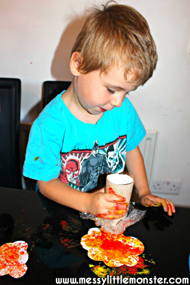 Bubble Wrap Autumn Tree Messy Little Monster