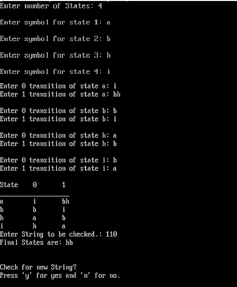 Code Genic... Recreating Code: Given NFA for (11+110)* 0. Write a ...