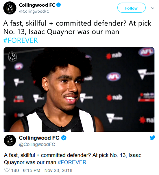 The Collingwood Bugle Collingwood Magpies' List For 2019 After AFL