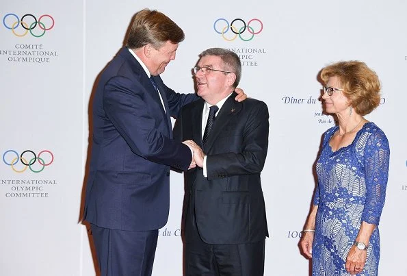 Crown Princess Mary and Crown Prince Frederik at a dinner for Rio 2016 Olympic Games. Prince Albert