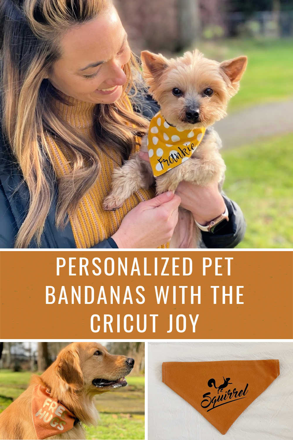 Easy Pet Fashion Personalized Bandana with the Cricut Joy