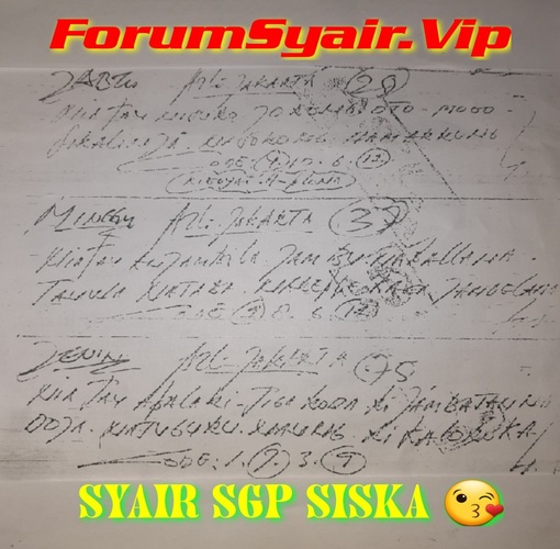 FORUM SYAIR SGP VIP - BOCORAN SYAIR SGP HARI INI