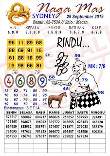 Syair Sydney Hari Ini 29 September 2019